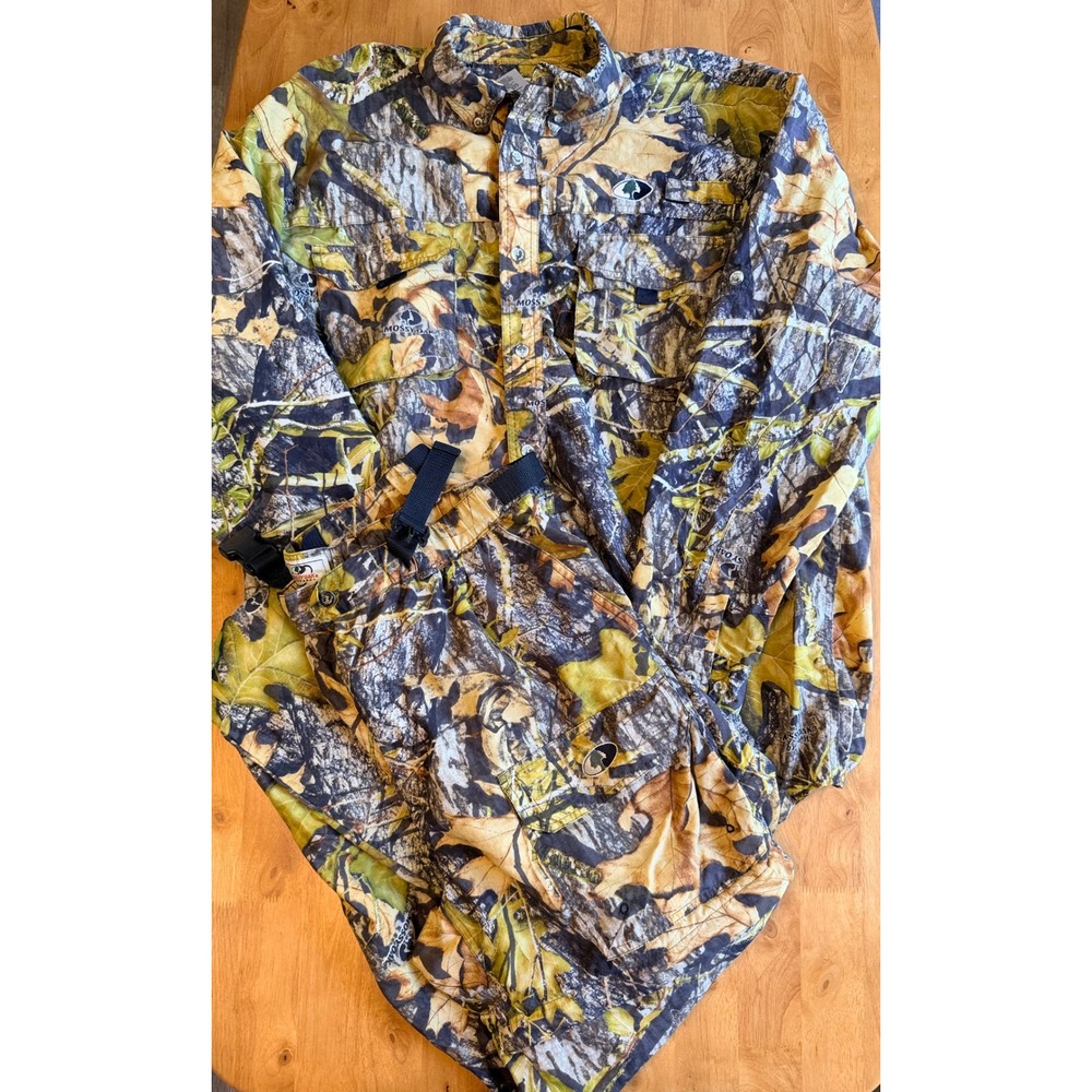 Mossy Oak Obsession Treklite Camo Convertible Pant and Shirt Set Mens Large L